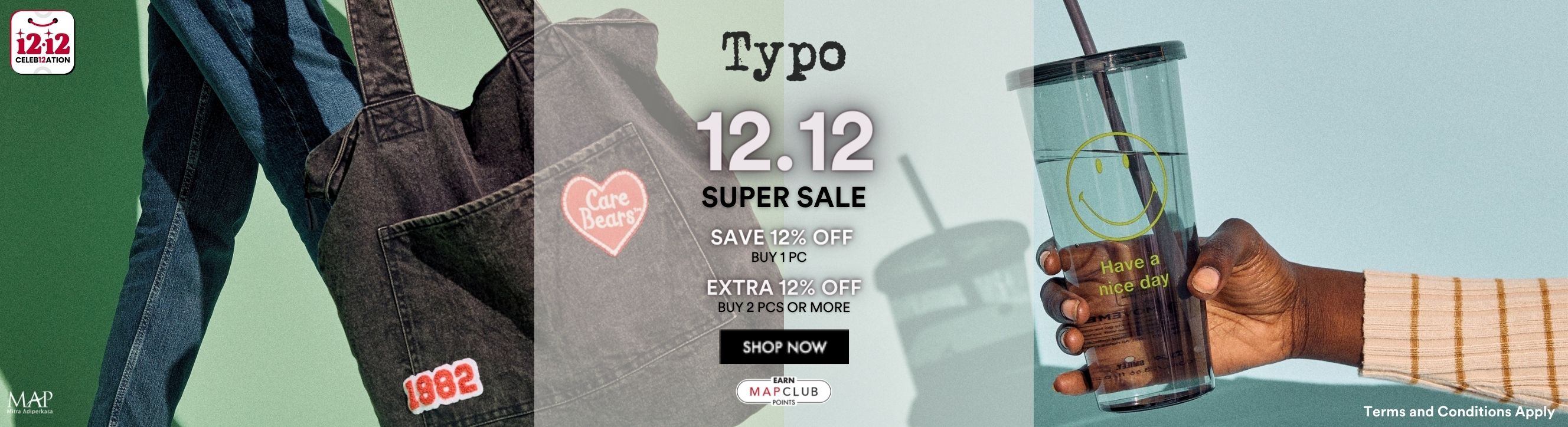 Typo Promo Promo 12.12 Super Sale dari Typo Original | Mapclub.com
