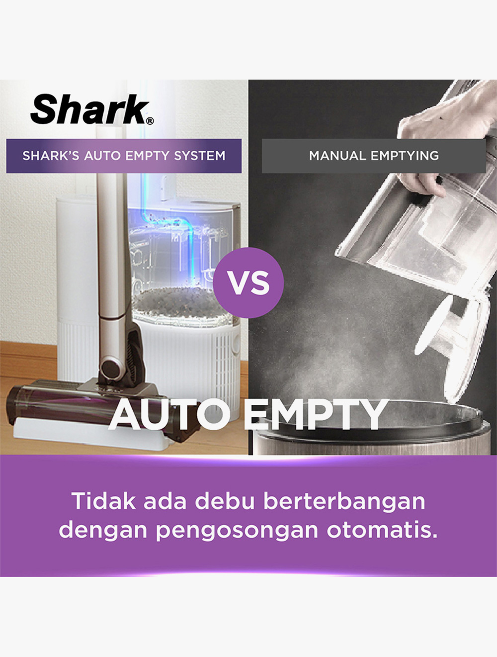 Shark EvoPower System STD+ Auto-Empty Dock Cordless Vacuum Cleaner Putih One Size