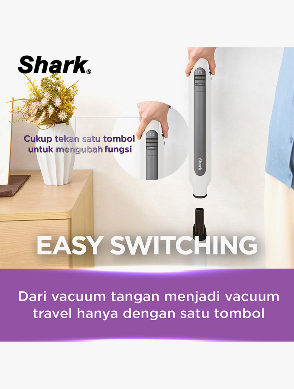 Shark EvoPower System STD+ Auto-Empty Dock Cordless Vacuum Cleaner Putih One Size