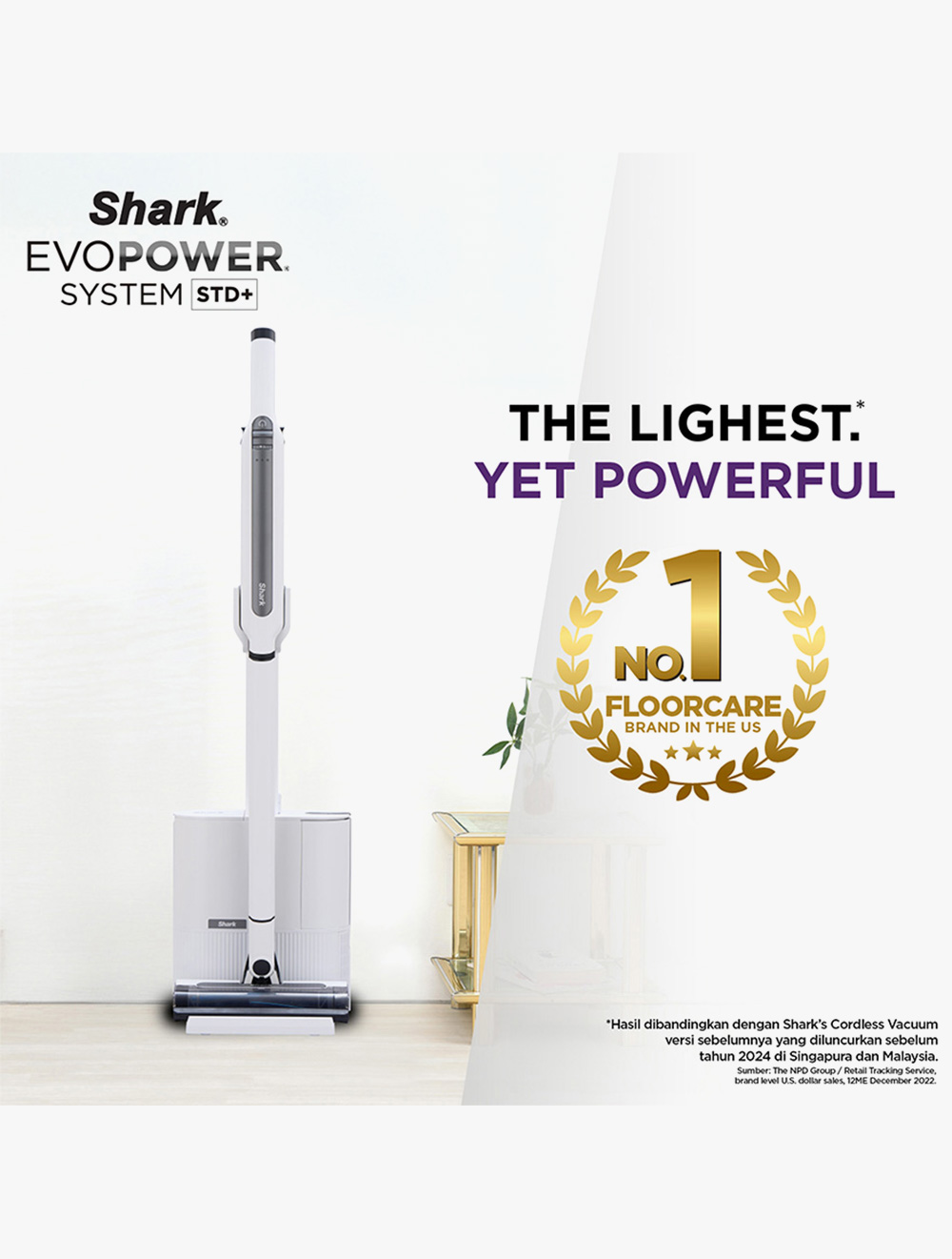 Shark EvoPower System STD+ Auto-Empty Dock Cordless Vacuum Cleaner Putih One Size