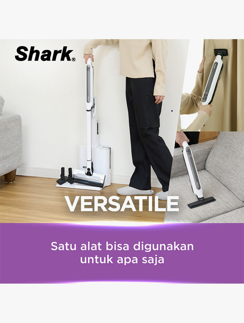 Shark EvoPower System STD+ Auto-Empty Dock Cordless Vacuum Cleaner Putih One Size