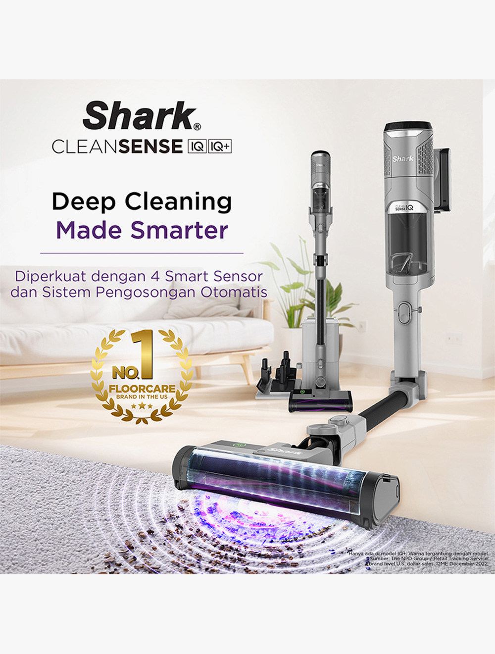 Shark CleanSense iQ+ Auto-Empty Dock Cordless Vacuum Cleaner Silver One Size