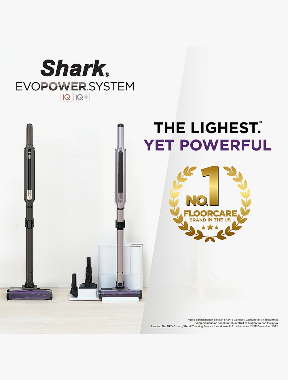 Shark EvoPower System iQ+ Auto-Empty Dock Cordless Vacuum Cleaner Mauve Grey One Size