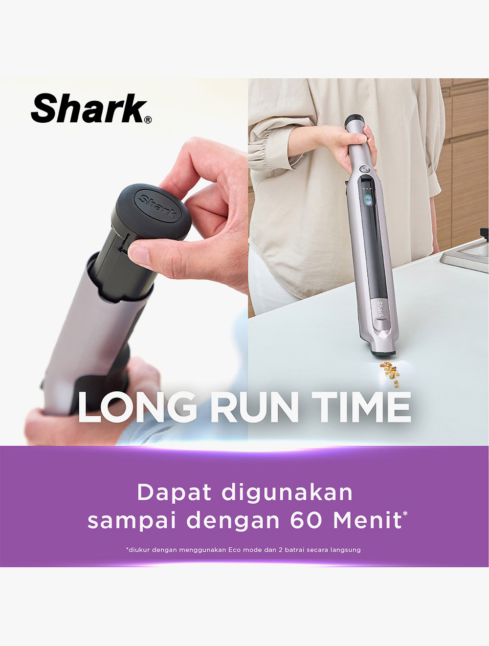 Shark EvoPower System iQ+ Auto-Empty Dock Cordless Vacuum Cleaner Mauve Grey One Size