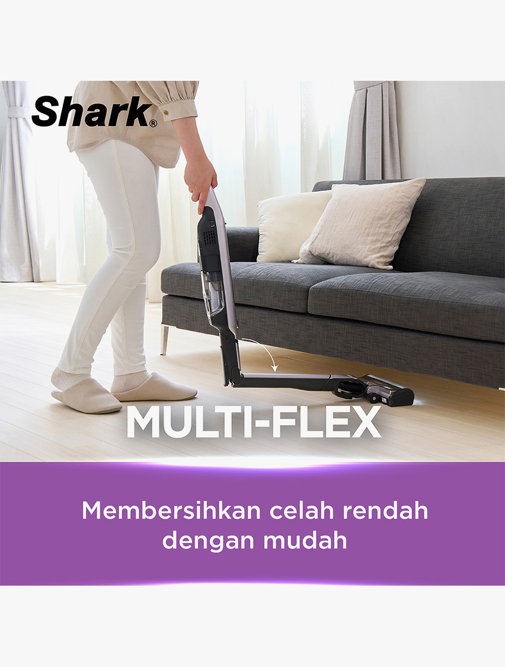 Shark EvoPower System iQ+ Auto-Empty Dock Cordless Vacuum Cleaner Mauve Grey One Size